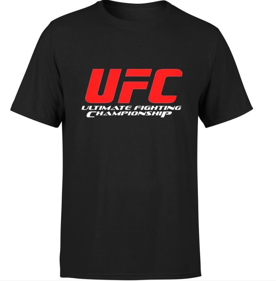 MĘSKI T-SHIRT KOSZULKA Z NADRUKIEM UFC MMA r. L