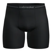 Majtki męskie - Bokserki męskie Icebreaker Merino Anatomica Long Boxers Black  XXL - miniaturka - grafika 1