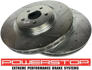 Przednie klocki Z26 + WIERCONE nacinane tarcze hamulcowe POWERSTOP Dodge Durango SRT 6,4 V8 - Tarcze hamulcowe - miniaturka - grafika 8