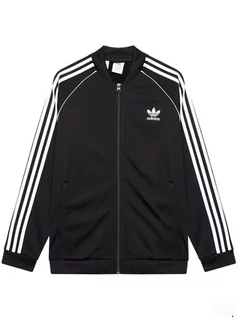 Bluzy dla chłopców - adidas Bluza Sst Track GN8451 Czarny Standard Fit - grafika 1