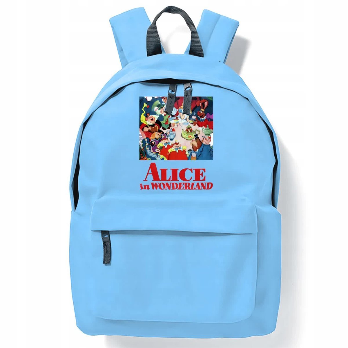 PLECAK DO SZKOŁY Błękit Wyprawka Młodzieżowy Alicja W Krainie Czarów Wzory