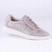 Półbuty damskie - Półbuty damskie casualowe skóra GOODIN GD-XW-1014 lekkie beż złoto 38 - miniaturka - grafika 1