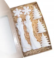 Świece - Zestaw świąteczny świece anioły i choinki białe 14 - miniaturka - grafika 1