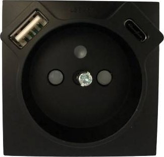 Efapel Logus90 element centralny do gniazda podw.usb typ a/c czarny 90650 TPM