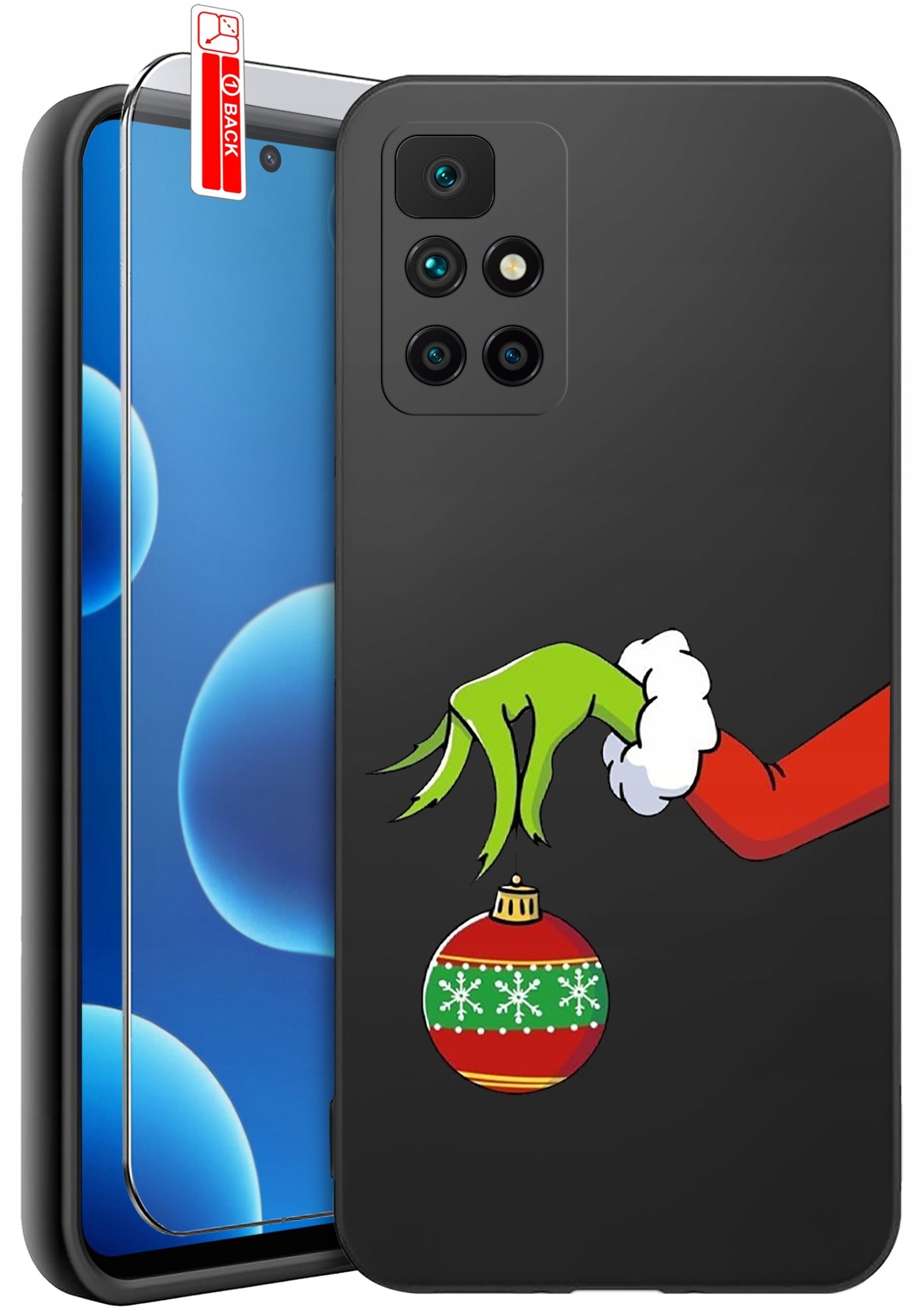 krainaGSM Etui Do Xiaomi Redmi 10 Wzory Silikonowe Matt Case + Szkło 9H