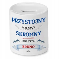 Skarbonki - Skarbonka Dla Bruna na Urodziny Imieniny Prezent z Nadrukiem ze Zdjęciem + Opakowanie na prezent (wzór 01) - miniaturka - grafika 1