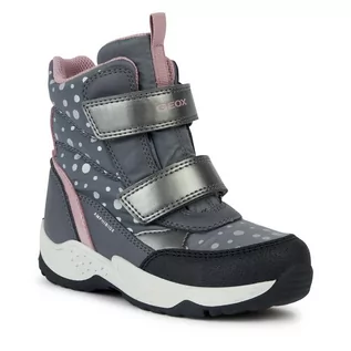 Buty dla dziewczynek - Śniegowce Geox J Sentiero Girl B Ab J36FVC 0MNNF C0952 M Dk Grey/Pink - grafika 1