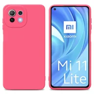 Etui i futerały do telefonów - Etui Cadorabo do Xiaomi Mi 11 LITE (4G / 5G) / 11 LITE NE pokrowiec ochronny z czerwonego silikonu TPU etui na telefon komórkowy - miniaturka - grafika 1