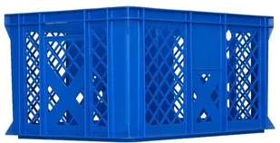 Artech Pojemnik transportowy EURO 300, dno i ścianki ażurowe, wym. 600 x 400 x 300 mm niebieski - Pojemniki przemysłowe - miniaturka - grafika 1