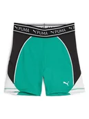 Spodnie sportowe damskie - Puma Szorty sportowe "Train Strong 5`" w kolorze biało-zielono-czarnym - miniaturka - grafika 1