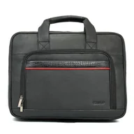 Teczki i aktówki - Torba męska na laptop skórzana Bellugio czarna - miniaturka - grafika 1