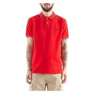 Koszulki męskie - Woolrich, Cfwopo0036mrut 2932 short sleeves Polo Czerwony, male, - grafika 1