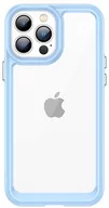 Etui i futerały do telefonów - Hurtel Outer Space Case etui do iPhone 12 Pro sztywny pokrowiec z żelową ramką niebieski - miniaturka - grafika 1