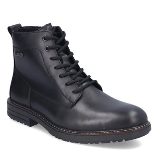 Buty męskie zimowe Rieker 33143 botki ocieplane skórzane czarne na zamek-47 - Botki męskie - miniaturka - grafika 1