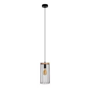 Britop Druciana LAMPA wisząca TIMEO 19619104 metalowa OPRAWA industrialny zwis drewno czarny - Lampy sufitowe - miniaturka - grafika 1