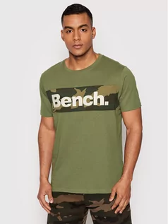 Koszulki męskie - Bench T-Shirt Sendak 120763 Zielony Regular Fit - grafika 1