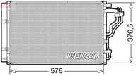 Chłodnice - Chłodnica klimatyzacji DENSO DCN43008 97606A2000 z osuszaczem HYUNDAI KIA - miniaturka - grafika 1
