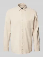 Koszule męskie - Koszula casualowa o kroju regular fit z kieszenią na piersi - miniaturka - grafika 1