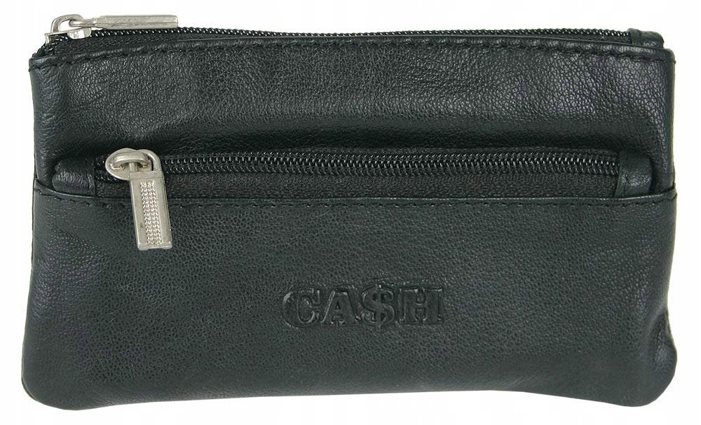 CA$H Skórzana Saszetka Na Klucze Czarna