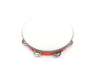 Akcesoria do perkusji - Tamburyno MUZO 10"8 dzw. TH10-8 z naciąg. czerwony - miniaturka - grafika 1