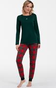Piżamy damskie - Świąteczna piżama damska zielona Tess, Kolor zielony-kratka, Rozmiar S, Italian Fashion - Primodo.com - miniaturka - grafika 1