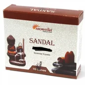 Kadzidła i dodatki - Kadzidełka Stożkowe Kaskadowe 10sz Drzewo Sandałowe - miniaturka - grafika 1