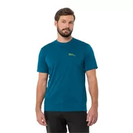 Koszulki męskie - Koszulka z krótkim rękawem męska Jack Wolfskin HIKING S/S T M blue daze - S - miniaturka - grafika 1