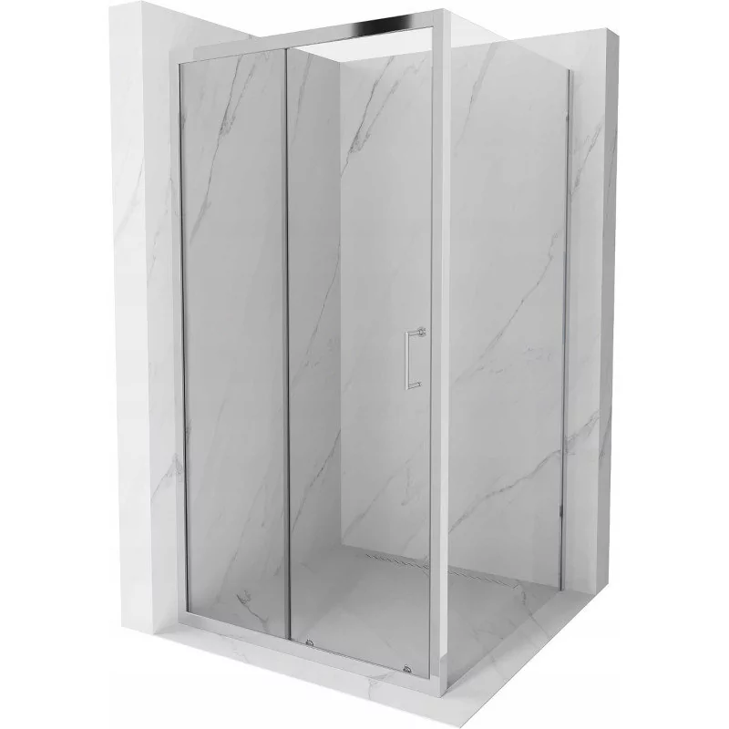 Mexen Apia kabina prysznicowa rozsuwana 100x100 cm, transparent, chrom