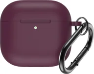 Akcesoria do słuchawek - Hurtel Silicone Airpods Case with hook - AirPods 4 burgundy - miniaturka - grafika 1