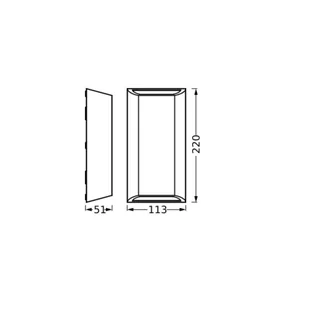 OSRAM Kinkiet zewnętrzny LED ENDURA STYLE IDAR, aluminiowy / szary / cynkowy, tworzywo sztuczne, nowoczesny - Lampy ogrodowe - miniaturka - grafika 1