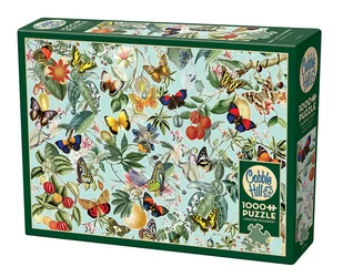 Puzzle 1000 Owoce i motyle Cobble Hill - Puzzle - miniaturka - grafika 1