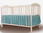 Pościel dla dzieci - MimiNu, Falbana pod materac, Bawełna, Ciemna Mięta, 60x120 cm - miniaturka - grafika 1