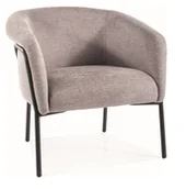 Fotele - Fotel wypoczynkowy CLOVER BREGO kolor szary BREGO 07 na czarnym stelażu - miniaturka - grafika 1