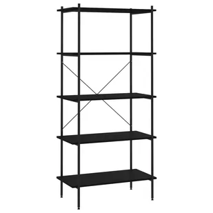 vidaXL 5-poziomowy regał czarny 80x40x163 cm 336347 - Regały - miniaturka - grafika 1