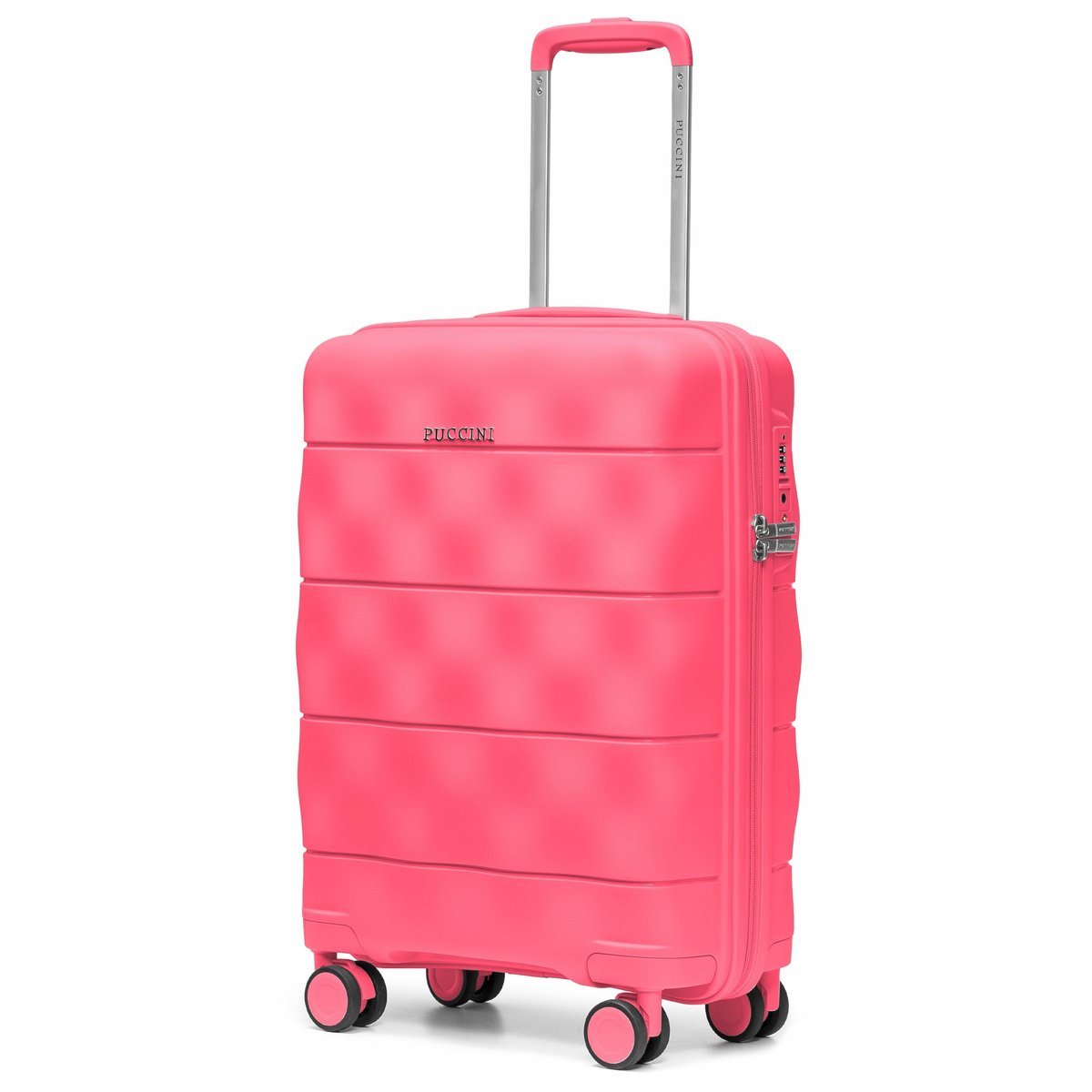 PUCCINI Walizka Kabinowa Podróżna Lekka Polipropylenowa Różowa PP026C-9C