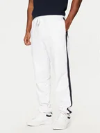 Spodnie sportowe męskie - Tommy Hilfiger Spodnie dresowe MW0MW37477 Biały Regular Fit - miniaturka - grafika 1