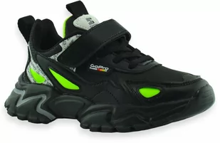 Chłopięce buty sportowe Clibee L227 Czarno Zielone - Buty dla chłopców - miniaturka - grafika 1