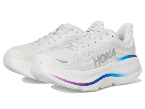 HOKA Damskie trampki Bondi 9 Wide, Kosmiczny Szary Biały, 38 EU