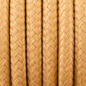 Przewody elektryczne - Żółty kabel w oplocie poliestrowym 31 złota musztarda 2x0.75 Kolorowe Kable - miniaturka - grafika 1