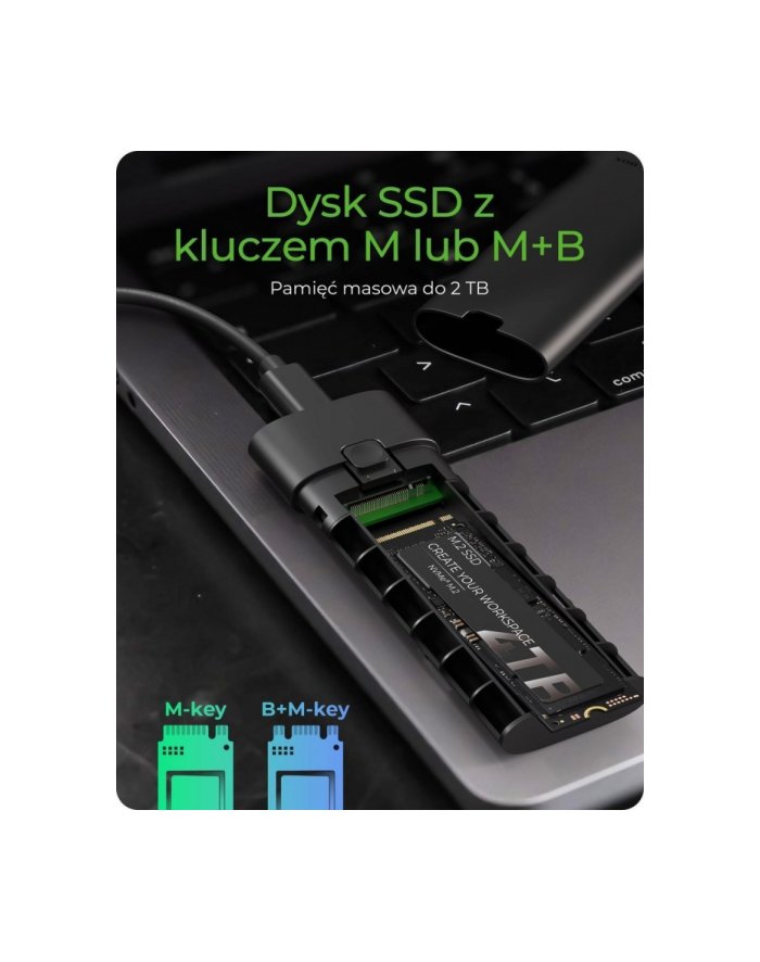 icybox Obudowa dysku IB-1806MT-CU31 M.2 NVMe SSD 10 Gbps