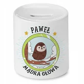 Skarbonki - Skarbonka 330 ml Dla Pawła Syna Dziecka Prezent z Nadrukiem ze Zdjęciem + Opakowanie na prezent (wzór 01) - miniaturka - grafika 1