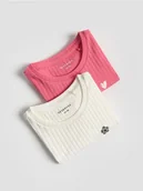 Bluzki dla niemowląt - Reserved - Prążkowany t-shirt 2 pack - wielobarwny - miniaturka - grafika 1