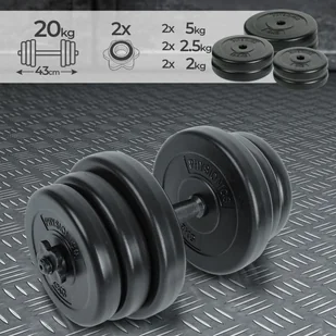 PHYSIONICS  Zestaw hantli 20 kg - Hantle i ciężarki - miniaturka - grafika 1