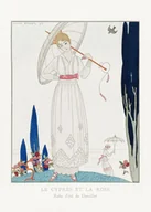 Plakaty - Plakat Le Cyprès et la Rose George Barbier art déco - miniaturka - grafika 1