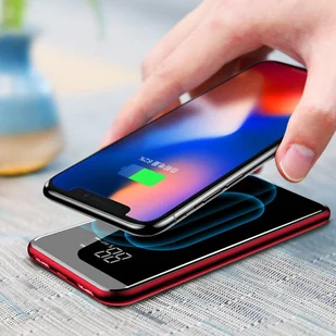 Baseus Bracket Wireless Charger power bank 8000 mAh bezprzewodowa ładowarka Qi czerwony (PPALL-EX09) - Ładowarki do telefonów - miniaturka - grafika 1