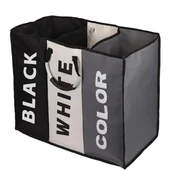 Inne - TEMU Przenośny Kosz na Pranie 240L z Uchwytami Aluminiowymi, 3-sekcyjny Kosz na Ubrania i Zabawki - Wszechstronny Organizer do Sypialni, Łazienki, - miniaturka - grafika 1