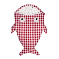 Śpiworki dla dzieci - BABY BITES Baby Bites Śpiworek zimowy Shark (1-18 miesięcy) Red Vichy - miniaturka - grafika 1