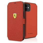 Etui i futerały do telefonów - Ferrari FESPEFLBKP12SRE iPhone 12 mini 5,4" czerwony/red book On Track Perforated FER000434 - miniaturka - grafika 1