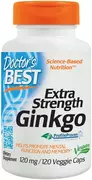 Suplementy naturalne - Doctor's Best - Gingko Biloba, Ekstra Moc, Miłorząb Dwuklapowy, 120mg, 120 vkaps - miniaturka - grafika 1