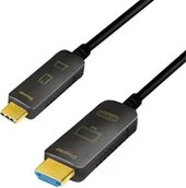 Kable - Kabel USB LogiLink USB-C - HDMI 20 m Czarny 546124 - miniaturka - grafika 1